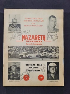 1966 Nazareth Speedway Program Signed by Cagle/Carter/Malzahn/Adam/Hildreth..... - Picture 1 of 15