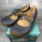 Clarks Active Air Horse Whisper French Navy Lea Mary Jane Flats Shoes Womens UK3