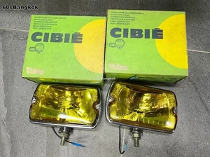 CIBIE 35 AIRPORT Chrome FOG lamp Driving lamp Amber lens A Pair Made in France - Picture 1 of 13