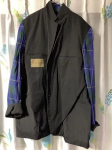 Chaqueta Yohji Yamamoto Y's para Hombre Reversible Lana Gabba Cuadros Talla M - Imagen 1 de 4