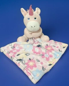 Manta de seguridad Little Beginnings Unicorn Lovey de felpa 8 pulgadas rosa Lovie suave - Imagen 1 de 10
