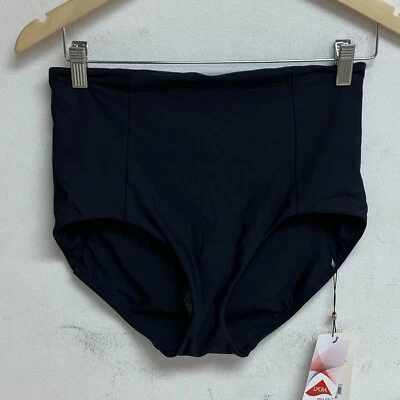 Calia Womens Swim Collection Power Sculpt High Rise Bottom Pure Black WSA23409 - Image 1 of 4