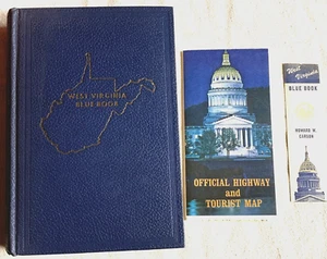1972 West Virginia Blue Book Senate Published W/ Map & Bookmark - Picture 1 of 15