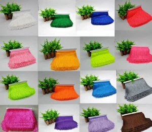 75-500 cm Fransen Fransenband Fransenborte frings Troddeln Polyester  - Picture 1 of 22
