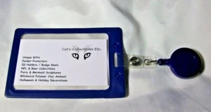 Blue BADGE REEL Sets Identification ID Holder Proximity key card belt clip pull - Picture 1 of 2