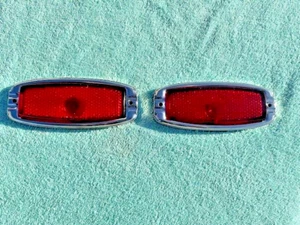 1941 - 1948 Chevrolet Fleetline 4-door NOS Guide Tail Light Lamp Lenses / Bezels - Picture 1 of 14