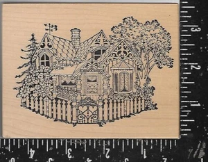 PSX K-1097 Victorian House Country Cottage Rubber Stamp NEW! - Picture 1 of 2
