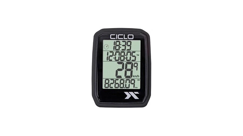 CICLOSPORT Fahrradcomputer "Protos 205" schwarz,  4-Zeilen-Display, ohne Tasten - Bild 1 von 1
