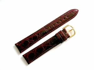 16 17 18 19 Alligator calf XL Extra Long Black Brown watch band strap IW SUISSE - Picture 1 of 16