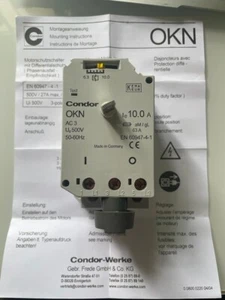 Condor OKN AC3 10.0 A Manual Motor Starter 203476 - Picture 1 of 7