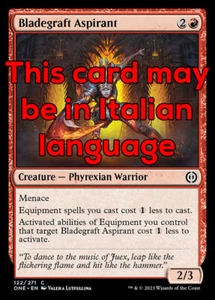 MTG 4x BLADEGRAFT ASPIRANT EXC - ASPIRANTE DELLA LAMA INNESTATA 122 - ONE - Picture 1 of 1