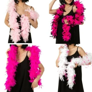 Pink Feather Boas Accessory 1920 Gatsby Burlesque 20s Hen Party Sexy - Picture 1 of 1
