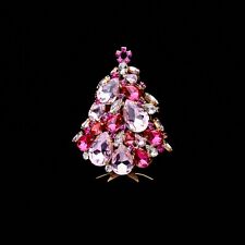 3D Glitzy Gleam Christmas Tree (Pink Color), glass ornaments, Xmas