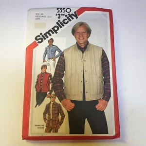 Camisa y chaleco acolchado Simplicity 5350 talla 40 para hombre - Imagen 1 de 4