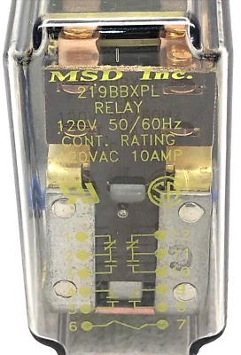 MSD Inc 219BBXPL, 120VAC 10A Relé de Uso General, Nuevo (L) Foto 1 de 4