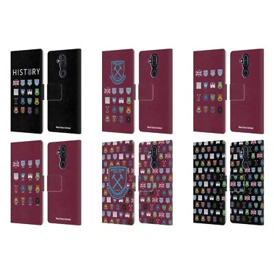 WEST HAM UNITED FC CREST HISTORY LEATHER BOOK CASE FOR MICROSOFT NOKIA PHONES - Image 1 of 4