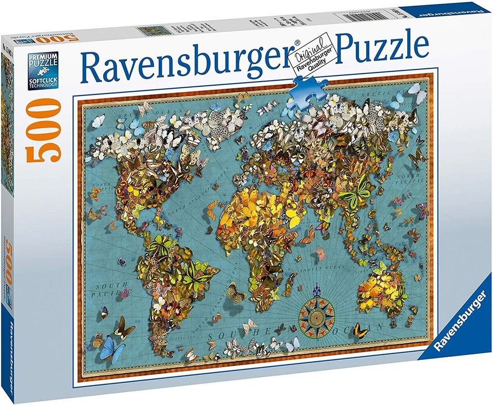 Rompecabezas Ravensburger 500 Piezas Mundo de las Mariposas Nuevo y Sellado  Foto 1 de 1