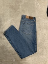 J Crew 250 Mens Blue Denim Straight Flex Jeans Size 34x30 NEW Pants $118