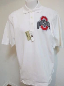 New Sz S-5XL White NCAA Mens Cotton #80I Polo Shirt - Picture 1 of 3