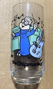Alvin & The Chipmunks Drinking Glass 16oz Cup 1985 Simon Chipmunk Hardees Glass - Picture 1 of 3