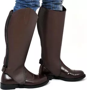 Riders Trend Unisex Leather Gaiter Shoes, Brown 33 x 40.6 Cm (13 x 16 inches) - Picture 1 of 3