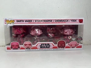 Star Wars - Valentine US Exclusive Diamond Glitter Pop! Vinyl 4-Pack [RS] - Picture 1 of 6