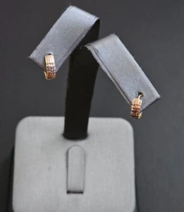 14k gold tri color earrings - Picture 1 of 7