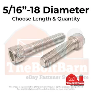 Tornillos de cabeza de enchufe de acero inoxidable 5/16"-18 316 (elige longitud y cantidad) - Imagen 1 de 13