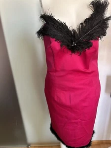 Vintage Kleid Mit Federn Gr 36 S - Bild 1 von 9