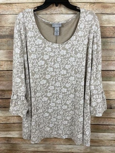 Catherines Damen 2X Blumen Spitze 3/4 Glockenärmel Top - Bild 1 von 6