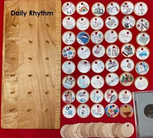 Tägliche Rhythmuskarte Aufgabe Hausarbeit Helfer Holzbrett Schätze von Jennifer Scheiben - Bild 1 von 8