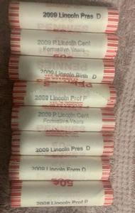 2009 US MINT PENNY CENT {EIGHT ROLLS} [MIXED MINT AND THEME] - Picture 1 of 5