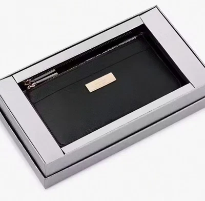 Cartera Kate Spade Kenzie Grande Delgada Portatarjetas Cremallera Negra En Caja de Regalo Foto 1 de 4