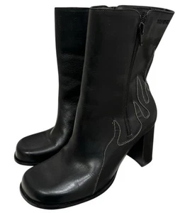 Harley Davidson Leder Scorch Flame Blockabsatz Biker Stiefel schwarz Damen 10 - Bild 1 von 8