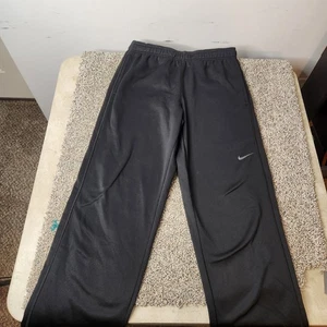 Nike THERMA-FIT Sweatpants Men's M Black Fleece Relaxed Training Jogger Gym - Picture 1 of 9