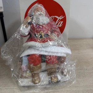 Neu 1993 Weihnachten Coca-Cola Santa Sammlerstück Melodie in Bewegung mit Box! Funktioniert! - Bild 1 von 6