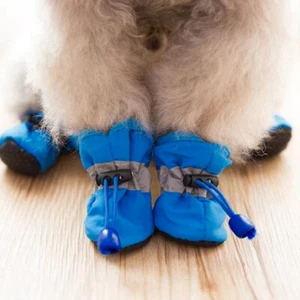 4pcs/set Waterproof, Pet Dog Shoes Anti-slip Thick, Chihuahua Socks - Picture 1 of 6