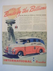 International Trucks 1945 compra bonos de guerra Segunda Guerra Mundial impresión de colección anuncio l054fs - Imagen 1 de 1