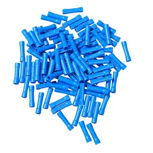 Blue 16-14 AWG Gauge 1000PCS Vinyl Butt Splice Wire Connectors - Picture 1 of 4