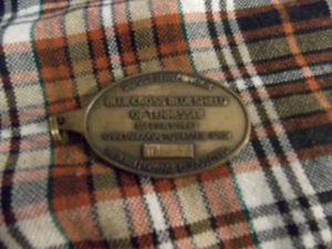 BLAUES KREUZ BLAUES SCHILD Chattanooga RÜCKPORTO BRONZE ANHÄNGER Miller Bro Gebäude - Bild 1 von 2
