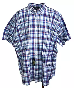Polo Ralph Lauren Men’s Button Shirt Men's Size 4XLT Short Sleeve Plaid Big Tall - Picture 1 of 10