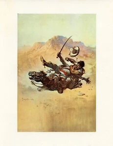 Frank Frazetta RETURN OF THE MUCKER 1978 stampa vintage fantasy western art - Foto 1 di 3