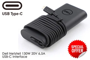 130WATT NETZTEIL DELL USB-C 20V 6,5A VOSTRO 16 XPS 15 17 9700 9710 9720 T121 - Picture 1 of 7