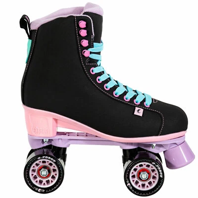 Chaya Melrose Rollschuhe Rollerskates Skates Retro Disco Roll-Schuhe Schwarz NEU - Bild 1 von 4