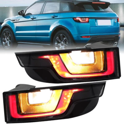 Pair LED Smoked Rear Tail Light Brake Lamp For Land Range Rover Evoque 2016-2019 - Image 1 of 4