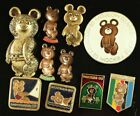 Bear Mishka Mascot Of The 1980 Olympic Games Ussr Collection Badges Set #925