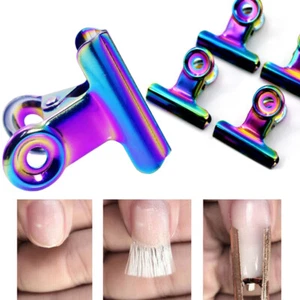 5Pcs Nail Art Fiber Extension Shaping Clips, Nail Tips Mold Fixing Clip Tools - Picture 1 of 12