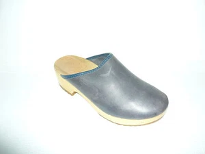 ZUECOS CONFORT DE CUERO AZUL MULAS TALLA 38/7,5-8 - Imagen 1 de 7