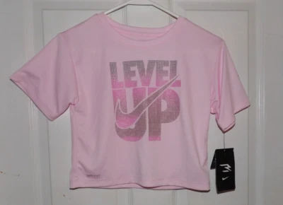 Camiseta Nike Niñas Level Up Gráfico Camiseta Talla 6X Rosa Espuma Nueva con Etiquetas Foto 1 de 3