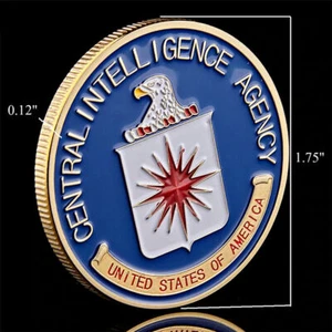 Challenge CIA USA Gold Coin America Central Intelligence Agency Great Seal Metal - Picture 1 of 6